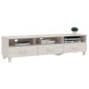 TV Stand HAMAR White 62.2"x15.7"x15.7" Solid Wood Pine