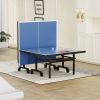 Table Tennis Table - 15mm Professional MDF Indoor Table Tennis Table with Table Tennis Net and Bats etc. Quick Assembly, Single Training Table, 108"L