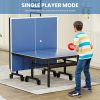 Table Tennis Table - 15mm Professional MDF Indoor Table Tennis Table with Table Tennis Net and Bats etc. Quick Assembly, Single Training Table, 108"L