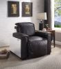 ACME Nernoss Power Motion Recliner, Dark Grain Brown Leather & Aluminum 59943