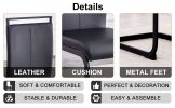 Table and chair set, modern dining table, black tabletop and black MDF leg table, soft and comfortable dining chair, perfect for dinner, meetings, hom