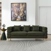 81Inch Oversized 3 Seater Sectional Sofa, Living Room Comfort Fabric Sectional Sofa - Deep Seating Sectional Sofa, Soft Sitting with 3 Pillows for Liv