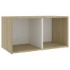 TV Cabinets 2 pcs White and Sonoma Oak 28.3"x13.8"x14.4" Engineered Wood