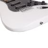 ST Stylish Electric Guitar with Black Pickguard White