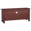 TV Cabinet Classical Brown 39.4"x11.8"x17.7" Solid Mahogany Wood