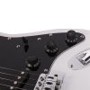 ST Stylish Electric Guitar with Black Pickguard White