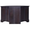 Corner TV Cabinet Light Black Coffee Solid Mahogany Wood