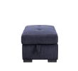 ACME Nekoda Storage Sleeper Sectional Sofa and Ottoman, Navy Blue Fabric 55520