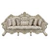 ACME Danae SOFA W/7 PILLOWS Fabric, Champagne & Gold Finish LV01193