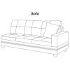 White Faux Leather 3-Piece Couch Living Room Sofa Set