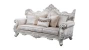 Melrose 3Pc Traditional Living room set in champagne with silver brush