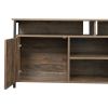 TV Stand ; Modern Wood Universal Media Console with Metal Legs; Home Living Room Furniture Entertainment Center; espresso