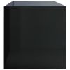 TV Cabinet High Gloss Black 31.5"x15.7"x15.7" Engineered Wood