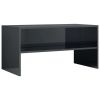 TV Cabinet High Gloss Black 31.5"x15.7"x15.7" Engineered Wood