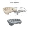 96.5"Modern Curved living room sofa ,gray