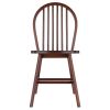 Windsor 2-Pc Chair Set; Walnut