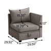 Modular Sectional Sofa, Convertible U Shaped Sofa Couch with Storage, 7 Seat Sleeper Sectional Sofa Set, Flexible Modular Combinations Fabric Couch fo