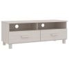 TV Stand HAMAR White 41.7"x15.7"x15.7" Solid Wood Pine