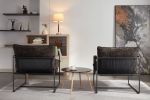 2 Sets 1 Case, Upholstered hanging armchair with arm pocket metal frame, crushed foam cushions and skin-friendly braid for living room and bedroom. Da