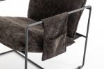 2 Sets 1 Case, Upholstered hanging armchair with arm pocket metal frame, crushed foam cushions and skin-friendly braid for living room and bedroom. Da