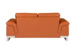 Top Grain Italian Leather Loveseat