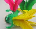 10 Pcs Colorful Feather Kick Shuttlecock Chinese Jianzi Sport; Random Color