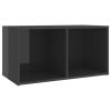 TV Cabinets 4 pcs High Gloss Gray 28.3"x13.8"x14.4" Engineered Wood