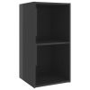 TV Cabinets 4 pcs High Gloss Gray 28.3"x13.8"x14.4" Engineered Wood