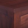 TV Cabinet Classical Brown 39.4"x11.8"x17.7" Solid Mahogany Wood