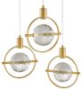 Hollywood Circle 3 Light Pendant, Integrated LED, Dimmable, Gold