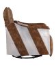 ACME Qalurne Power Recliner w/Swivel Function, 2-Tone Mocha Top Grain Leather & Aluminum 59942