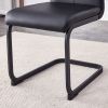 Table and chair set, modern dining table, black tabletop and black MDF leg table, soft and comfortable dining chair, perfect for dinner, meetings, hom