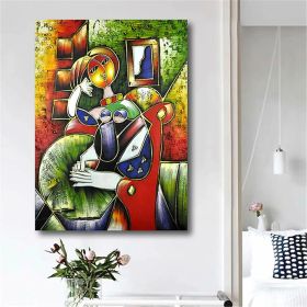 Hand Painted Oil Paintings Hand Painted Wall Art Abstract Modern Figure Picasso Girl Lady Nude Living Room Hallway Luxurious Decorative Painting (style: 1, size: 60X90cm)