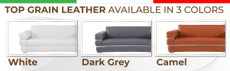Global United Top Grain Italian Leather Sofa