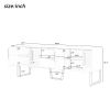 Modern TV Stand for TVs up to 75 Inches, Storage Cabinet with Drawers and Cabinets, Wood TV Console Table with Metal Legs and Handles for Living room