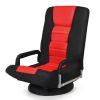 360-Degree Swivel Gaming Floor Chair with Foldable Adjustable Backrest