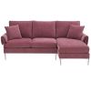 84 " Convertible Sectional Sofa, Modern Chenille L-Shaped Sofa Couch with Reversible Chaise Lounge, Fit for Living Room, Apartment(2 Pillows)