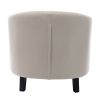 linen Fabric Tufted Barrel ChairTub Chair for Living Room Bedroom Club Chairs