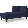 65" Mid-Century Modern Fabric Corner Lounge Chair, Upholstered Indoor Chaise Lounge for Bedroom,Office,Small Living Room & Apartment