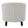 linen Fabric Tufted Barrel ChairTub Chair for Living Room Bedroom Club Chairs