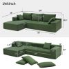 109*68" Modular Sectional Living Room Sofa Set, Modern Minimalist Style Couch, Upholstered Sleeper Sofa for Living Room, Bedroom, Salon, 2 PC Free Com