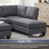 104.3*78.7" Modern L-shaped Sectional Sofa,7-seat Linen Fabric Couch Set with Chaise Lounge and Convertible Ottoman for Living Room,Apartment,Office,3