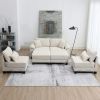 133*65" Corduroy Modular Sectional Sofa,U Shaped Couch with Armrest Bags,6 Seat Freely Combinable Sofa Bed,Comfortable and Spacious Indoor Furniture f